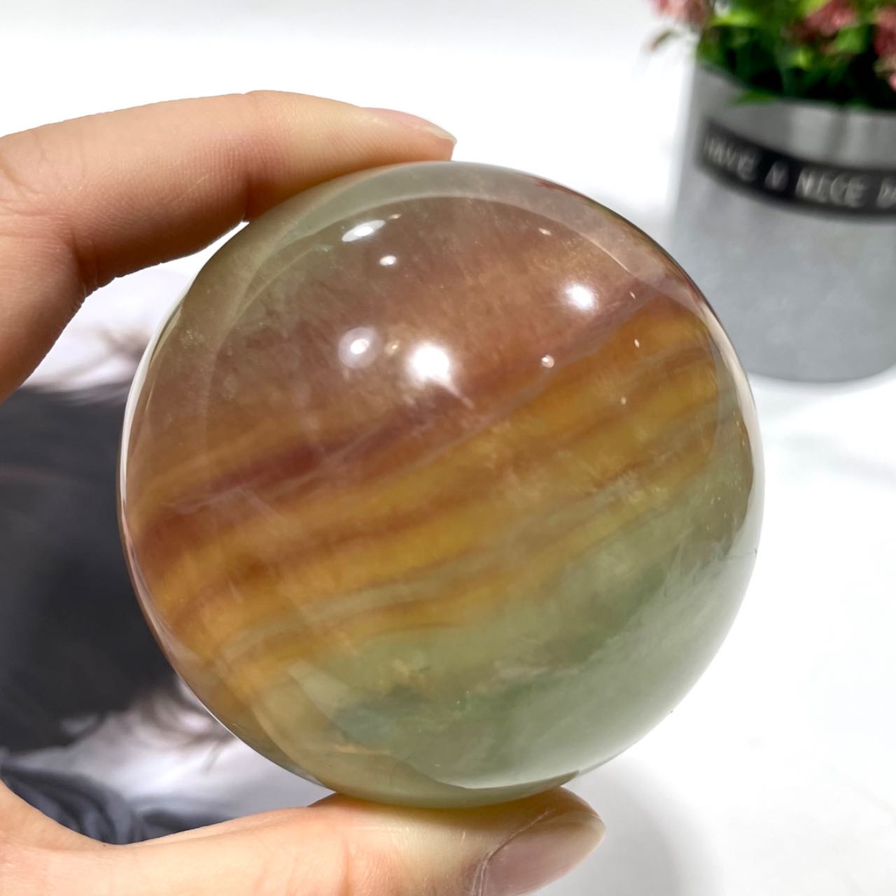 Candy Fluorite Balls 4~7CM Large Crystals Sphere Decorative Ball Meditation Witchcraft Healing Stone Home Decoration From IG Crystal