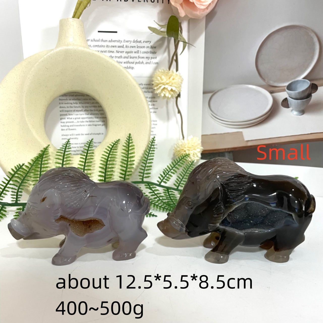 1PCS Wild Boar Druzy Natural Raw Geode Agate Healing Stone Home Decoration From IG Crystal