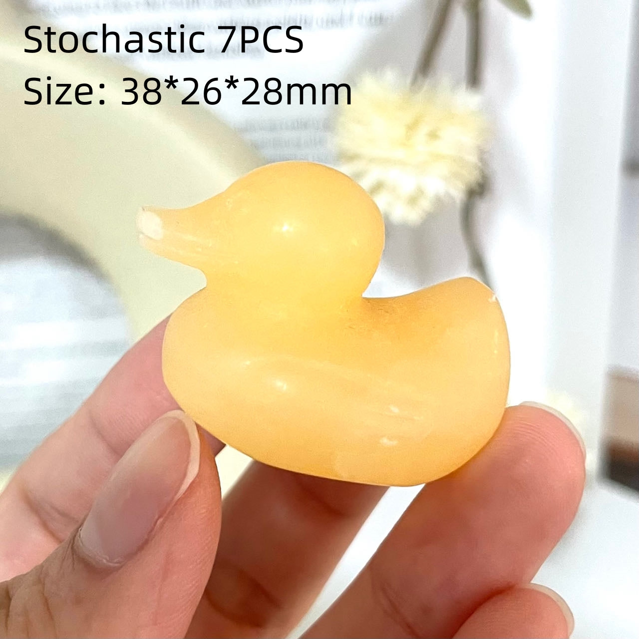 2 / 7PCS Yellow Calcite Small Yellow Duck Crystal Healing Stone From IG Crystal