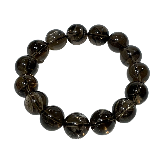 2 Counts Tea-coloured Crystal Bracelet 9~14mm Energy Healing Crystals Jewelry for Women DIY Bracelet From IG Crystal