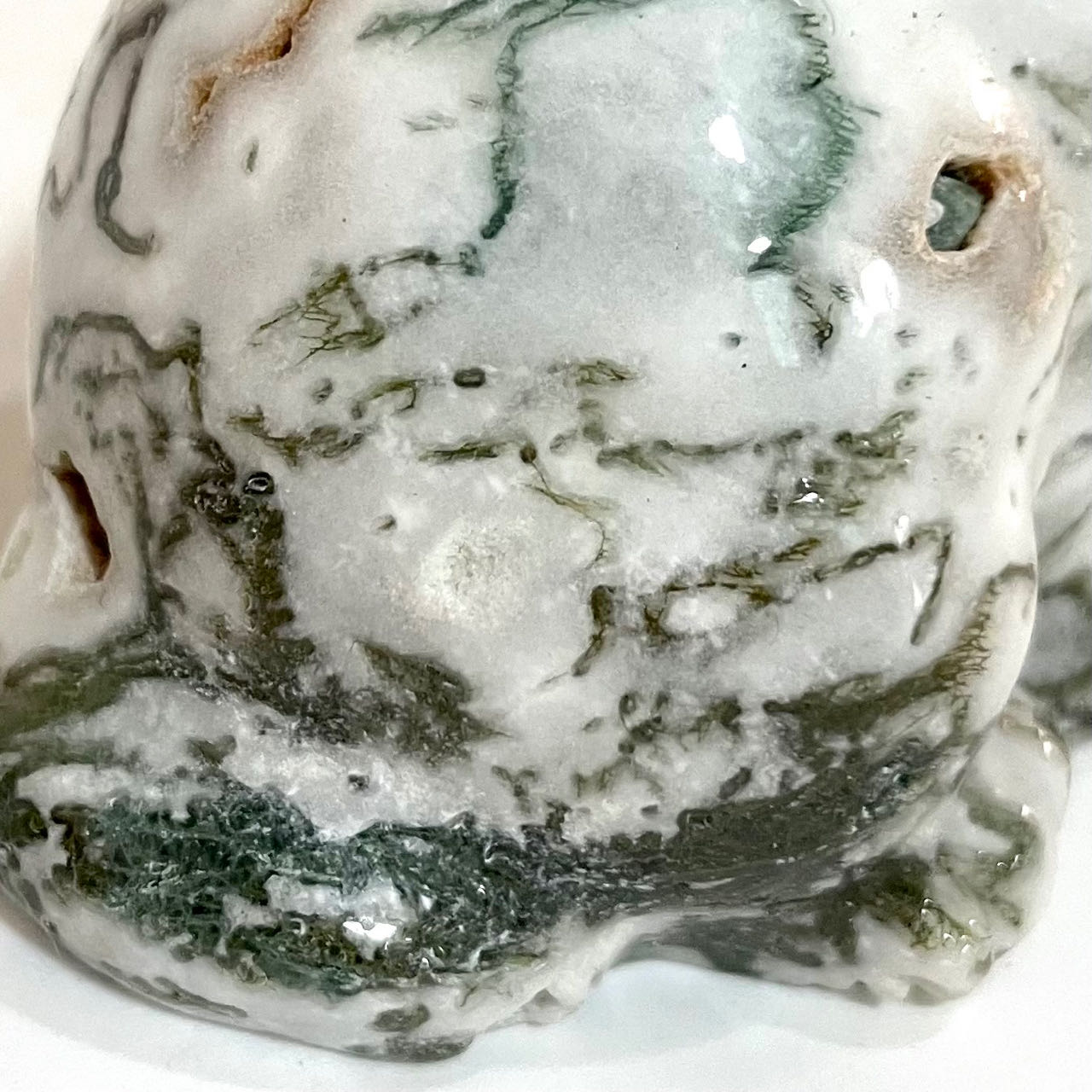 2 Counts Moss Agate Cat Crystal Reiki Crytsal Healing Home Decor From IG Crystal