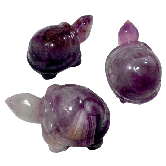 1 Count Purple Fluorite Tortoise Crystal Carving Healing Crystal Gem Reiki Healing Home Decor Crystal Jewelry Shop Pretty Crystals From IG Crystal