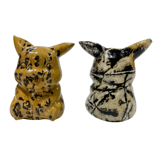 2 Counts Picture Jasper Pikachu Crystal Carving Healing Crystal Gem Reiki Healing Home Decor Crystal Jewelry Shop Pretty Crystals From IG Crystal