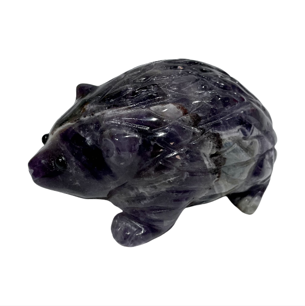 2 Counts Amethyst Hedgehog Crystal Carving Natural Stone Gem Mining Chakra Balancing Reiki Healing Crystal Mystery Crystal Display Crystal Shopping Online Home Office Decor From IG Crystal