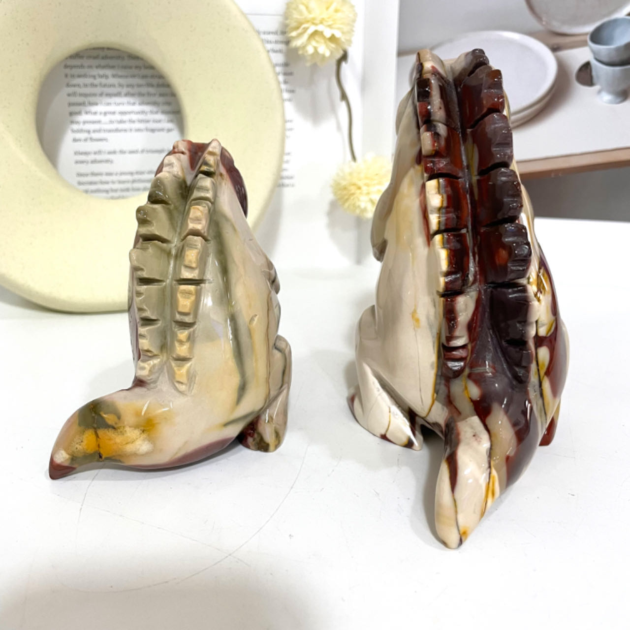 Moonkaite Jasper Animals Crystal Stochastic 1PCS Dog Squirrel Dinosaur Healing Stone Home Decoration From IG Crystal