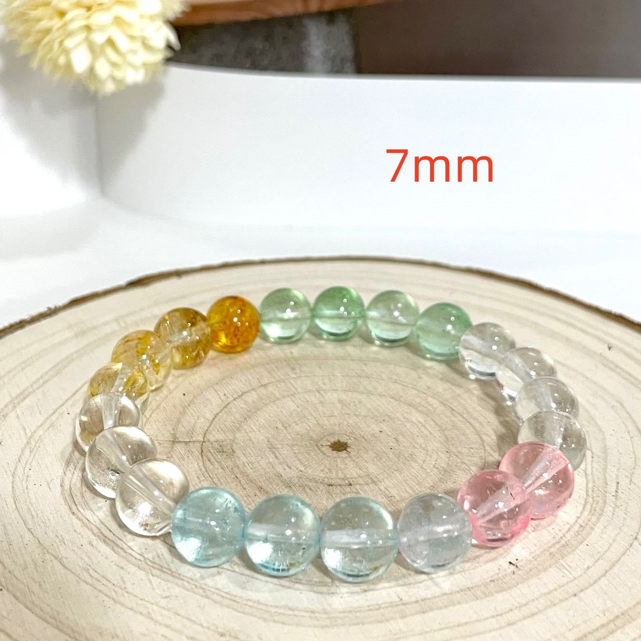 Topaz Crystal Bracelet 7mm 9mm Energy Healing Crystals Jewelry for Women DIY Bracelet From IG Crystal