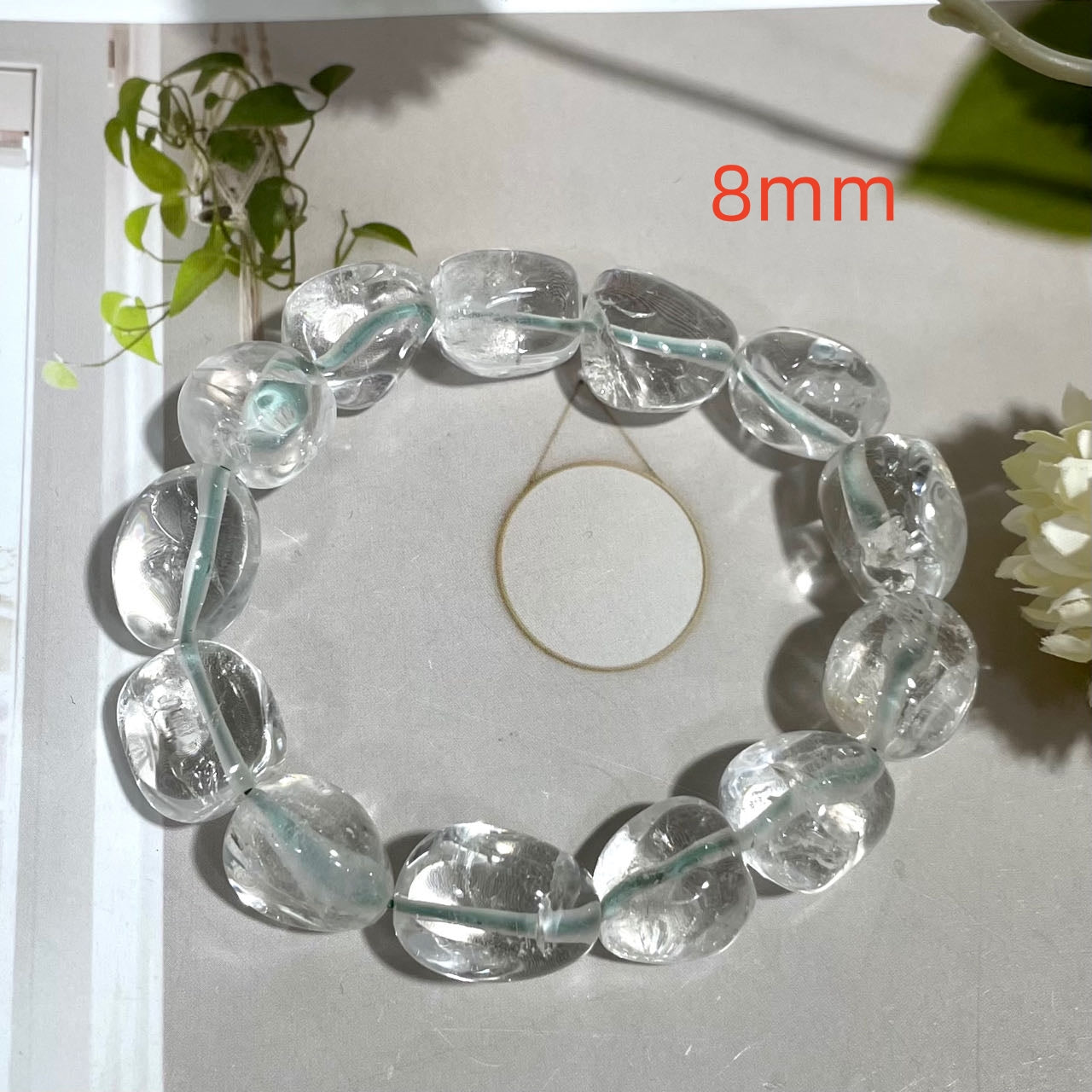 Clear Quartz Bracelet 17mm 13mm 10mm 8mm Block-shaped Irregularity Healing Crystal Home Decoration From IG Crystal