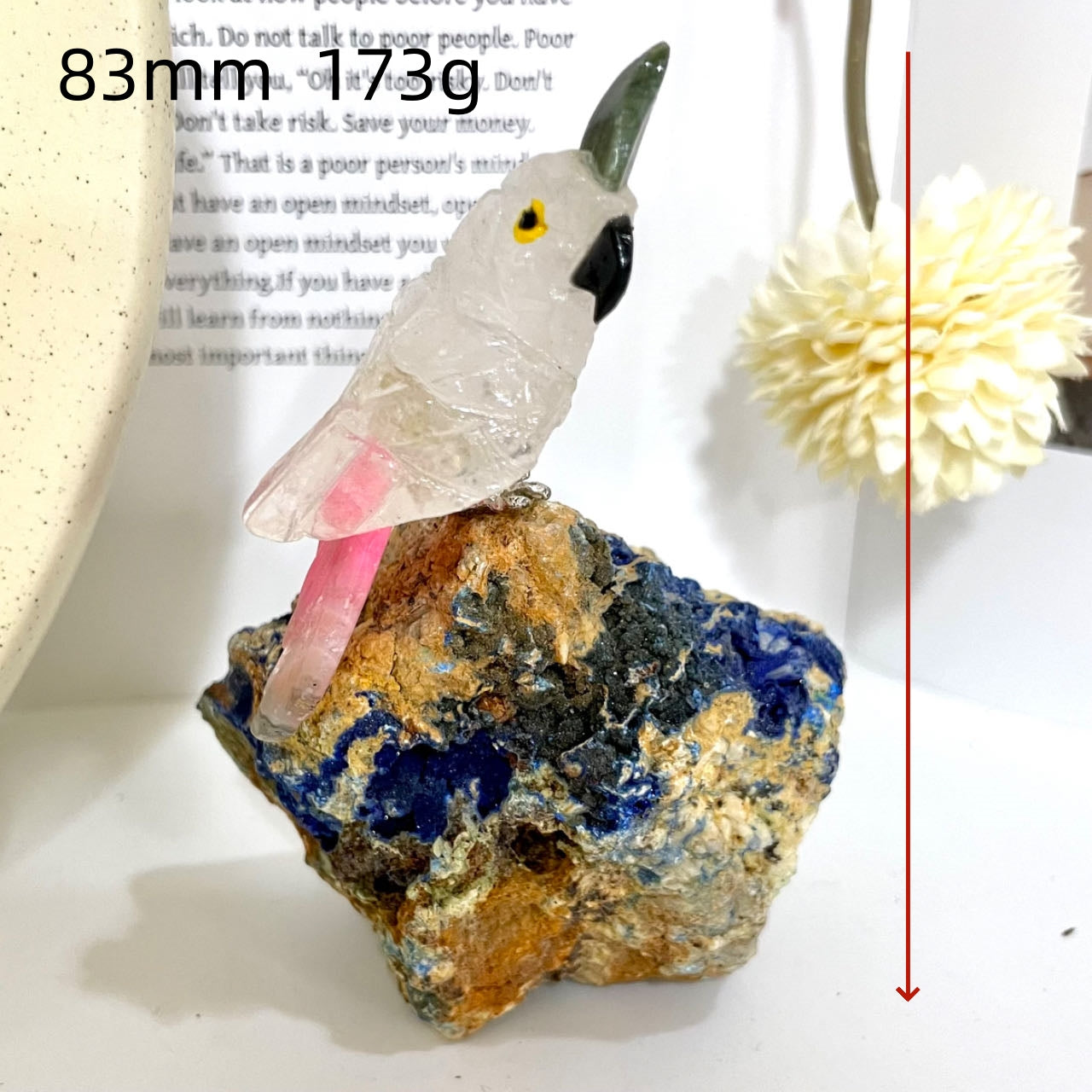 Different Maerail Crystal Bird Statue Clear Quartz Rose Quartz Druzy Green Fluorite Malachite Sodalite From IG Crystal