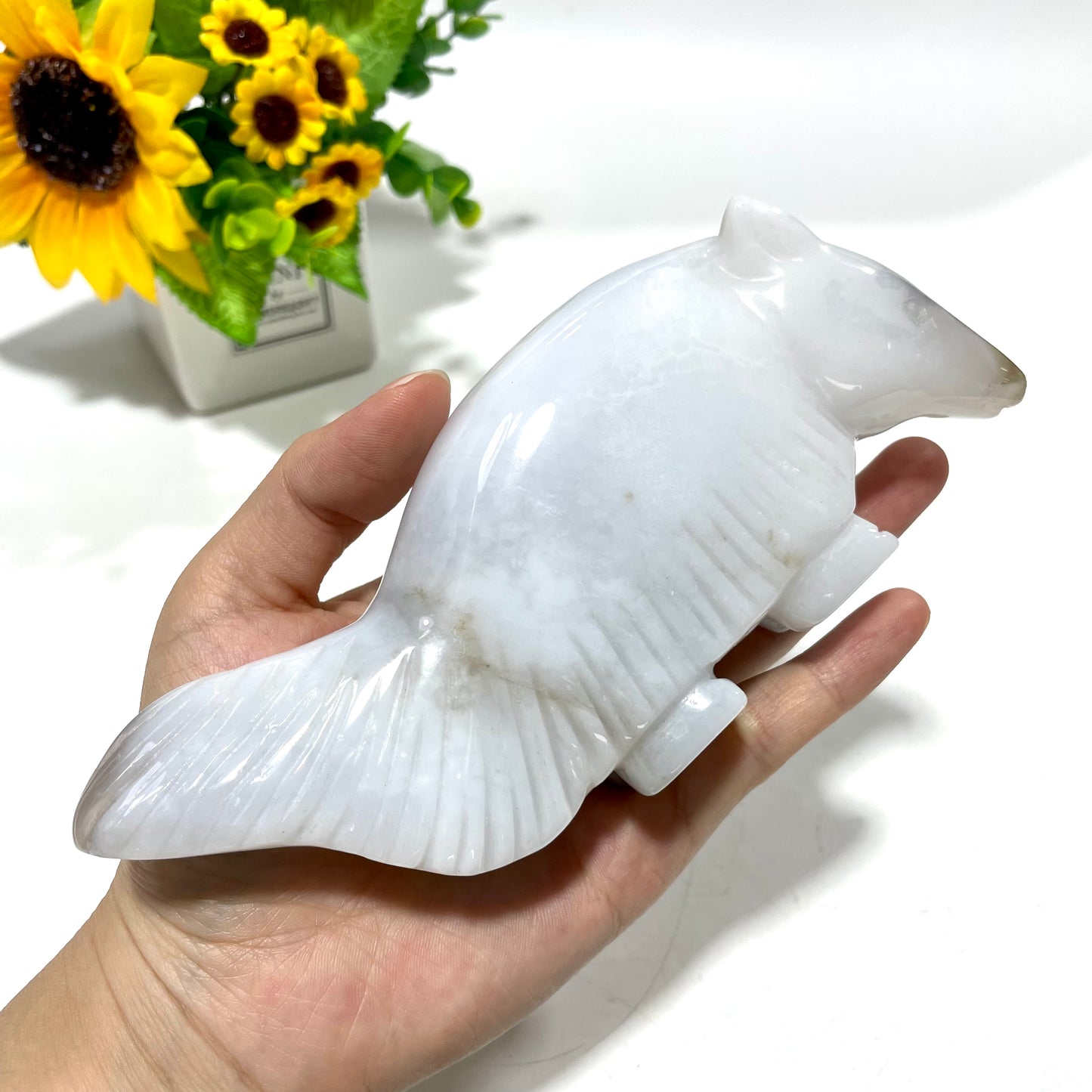 1 Count Agate Tapir Crystal Carving Healing Stones Natural Stone Chakra Balancing Reiki Home Office Decor From IG Crystal