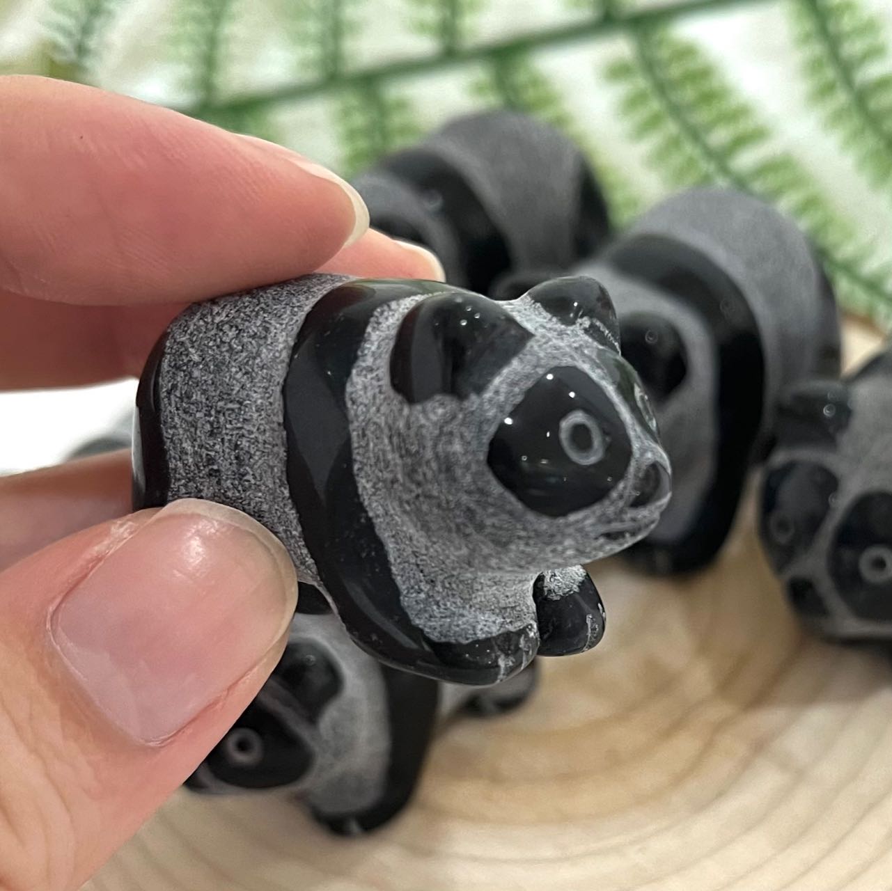 5PCS High Quality Hand-Carved Natural Crystal Panda Statue Set From IG Crystal