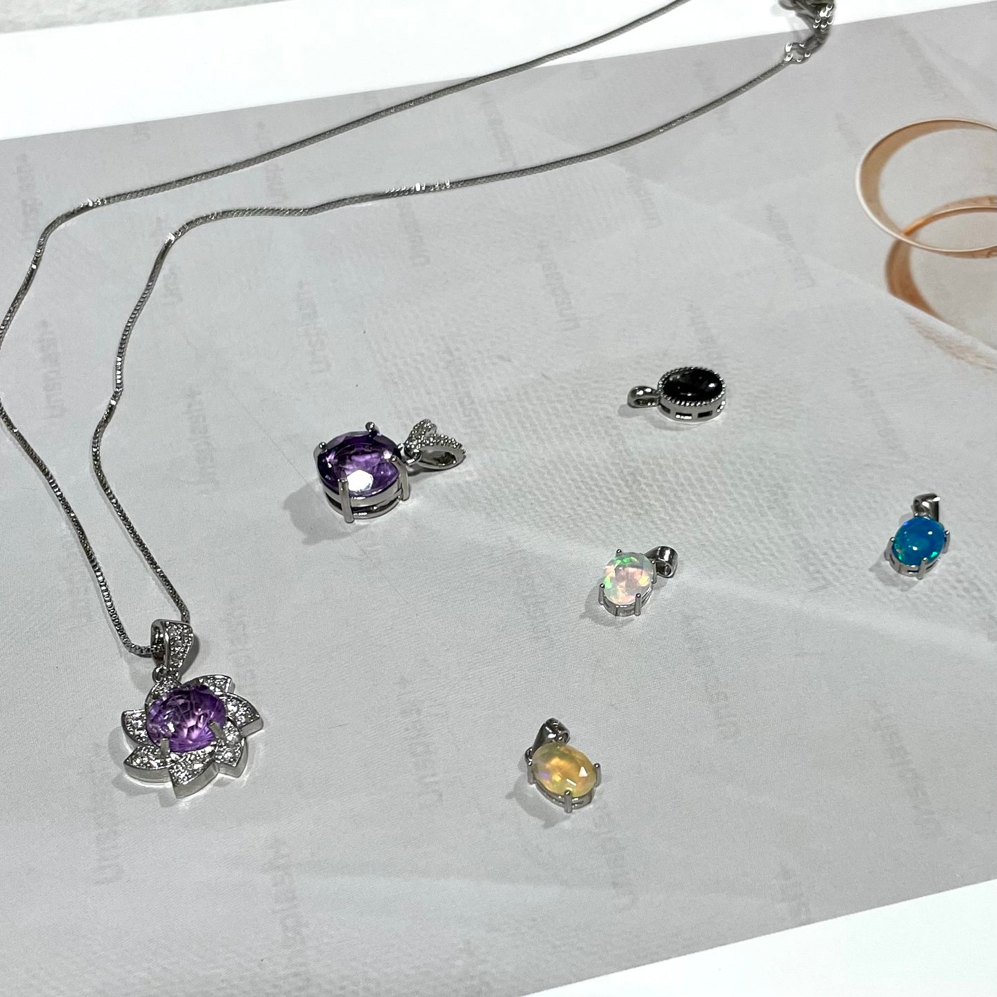 Amethyst Opal Necklace Healing Stones Natural Stone Chakra Balancing Reiki Jewelry For Women And Girl From IG Crystal