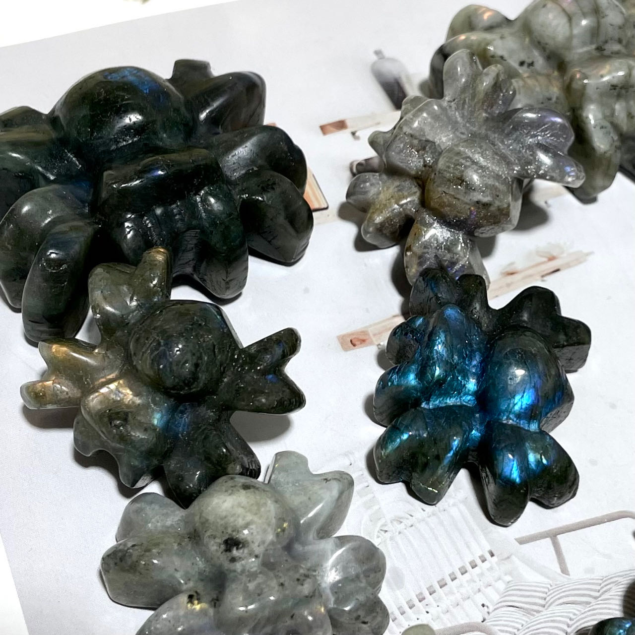 Labradorite Spider Crystal Healing Crystal Home Decoration From IG Crystal