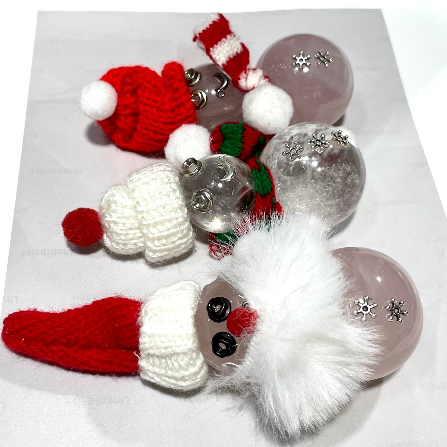 2 Counts Snowman Crystal Carving Rose Quartz Clear Quartz Healing Stones Natural Stone Chakra Balancing Reiki Home Office Decor From IG Crystal