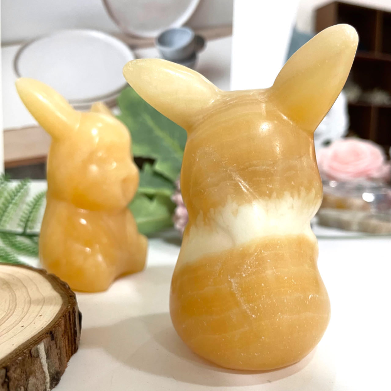 Yellow Calcite Pikachu Crystal Healing Stone Stochastic 2PCS From IG Crystal