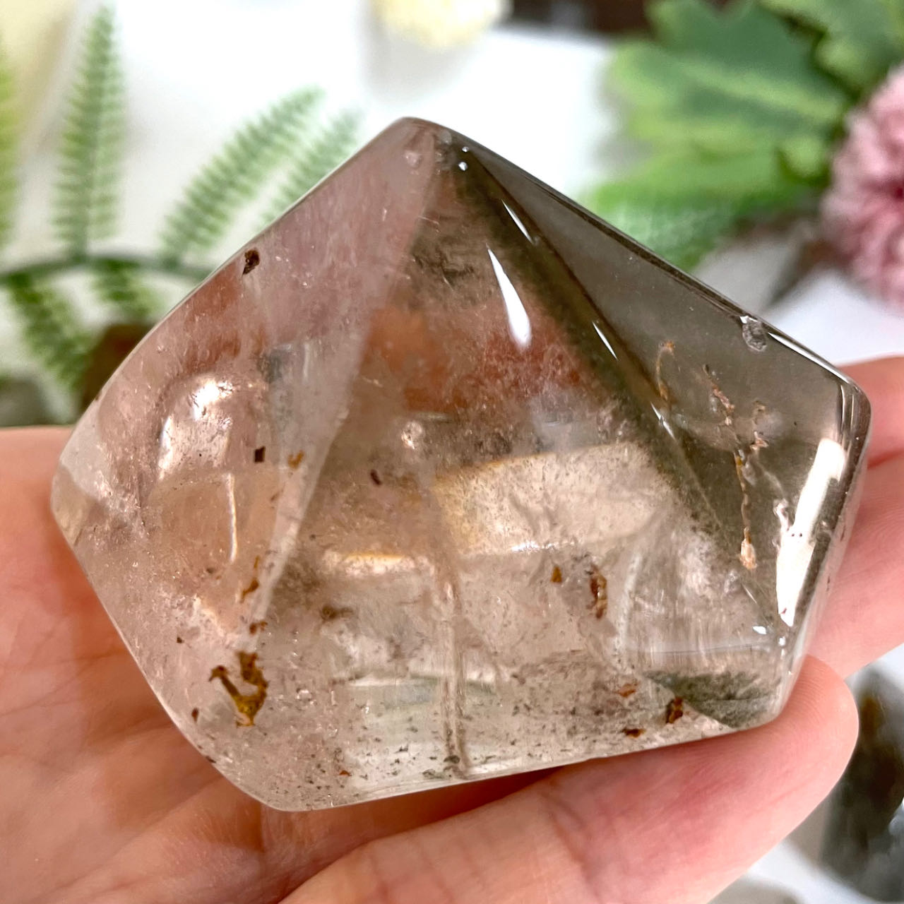Green Phantom Quartz Ghost Crystal Natural Crystal Stone for Reiki Healing Spiritual Meditation Home Decor Stochastic 3~4PCS From IG Crystal