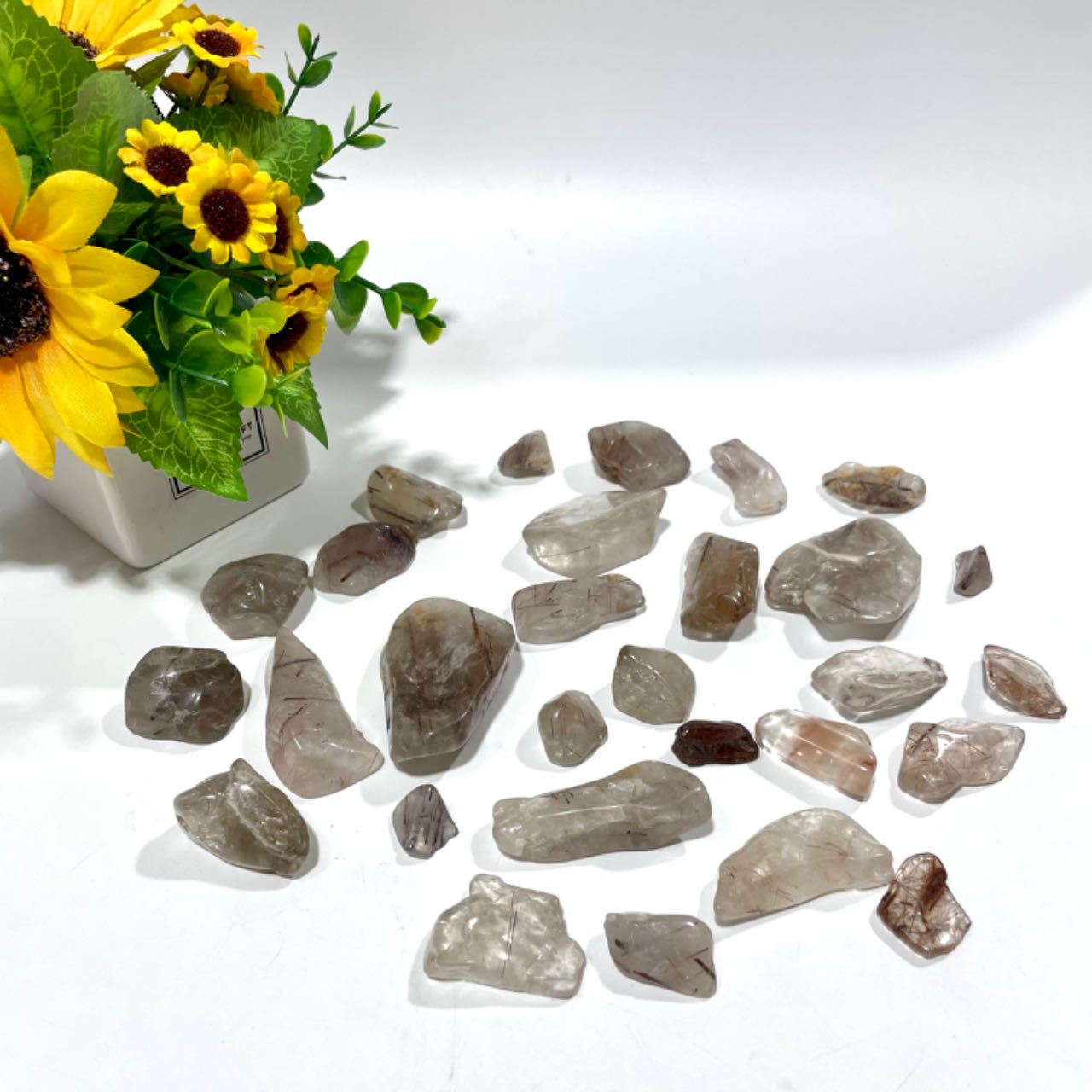 300G Rutile Raw Gemstone Freedom Shape Natural Stone Tumbling Cabbing Polishing Gem Mining Chakra Balancing Reiki Healing Good Luck Home Office Decor From IG Crystal