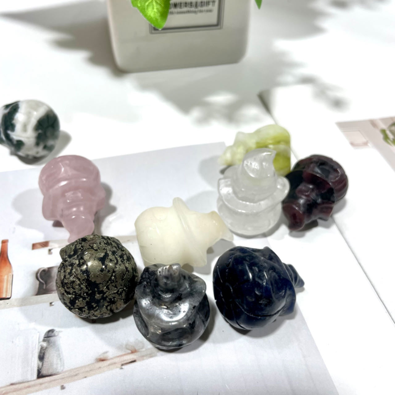 5 Counts Halloween Pumpkin Crystal Carving Healing Crystal Gem Reiki Healing Home Decor Crystal Jewelry Shop Pretty Crystals From IG Crystal