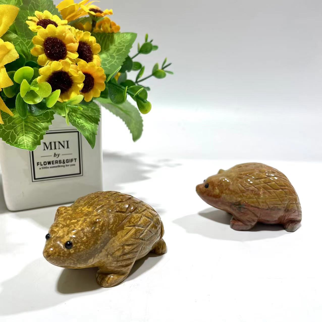 1 Count Ocean Jasper Hedgehog Crystal Carving Natural Stone Gem Mining Chakra Balancing Reiki Healing Crystal Mystery Crystal Display Crystal Shopping Online Home Office Decor From IG Crystal