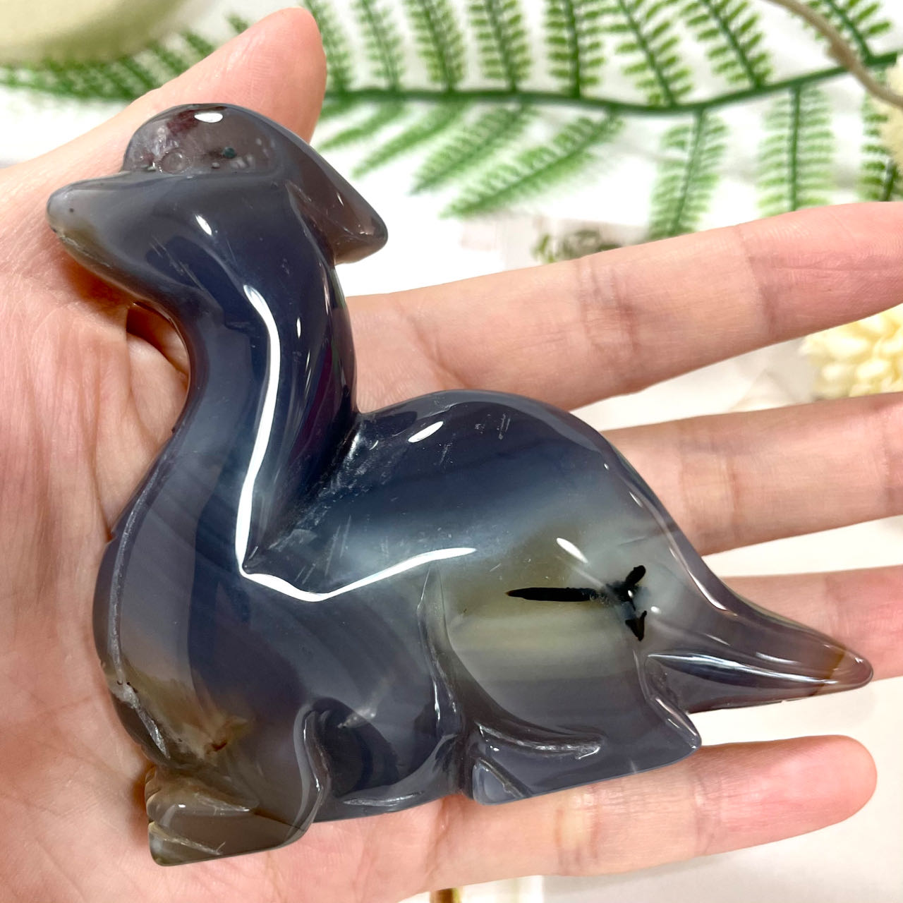 2 Counts Geode Agate Dinosaur Crystal Healing Crystal Home Decoration From IG Crystal