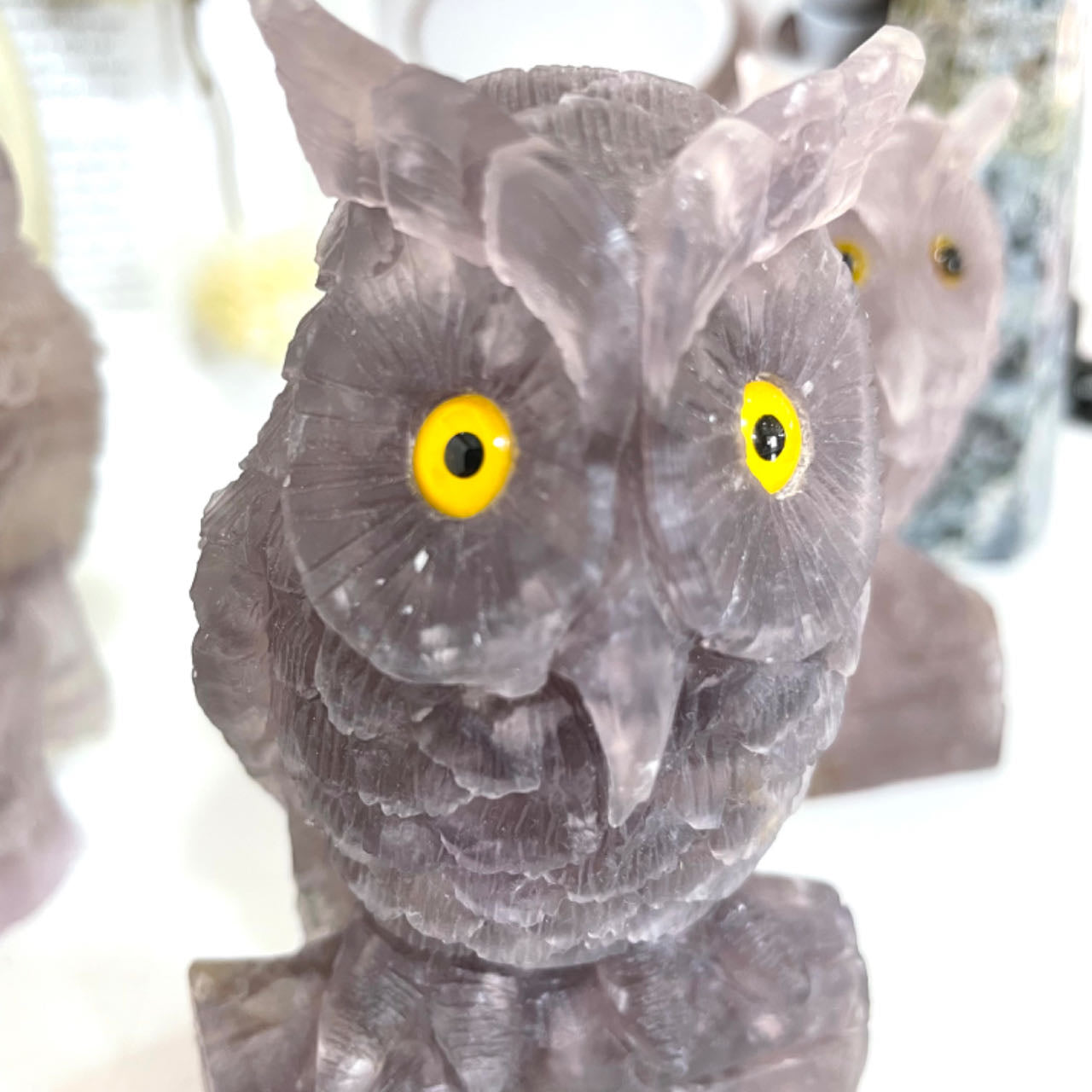 Fluorite Owl Crystal Height about 11CM From IG Crystal