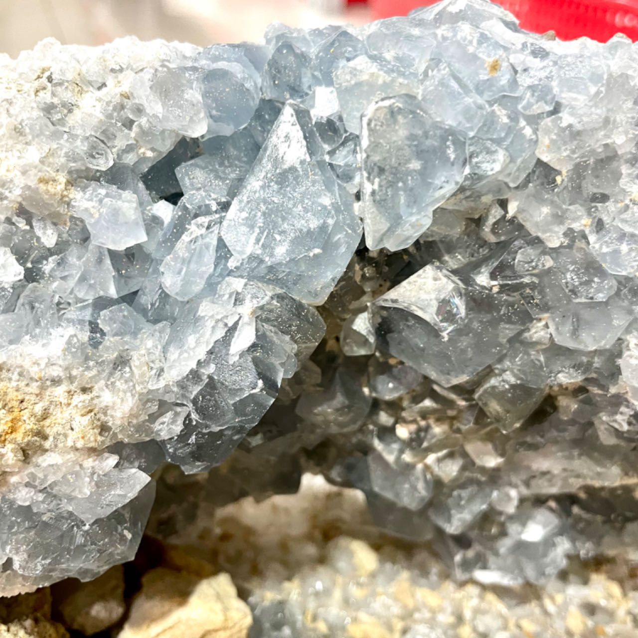 2kg Big Celestite Cluster Geode Healing Crystal Gem Reiki Healing Home Decor Crystal Jewelry Shop Pretty Crystals From IG Crystal