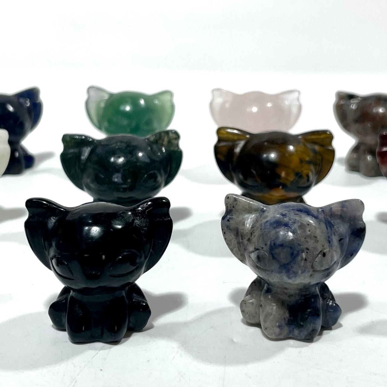 Various Materials Stitch Crystal 9 Counts Clear Quartz Rose Quartz Fluorite Green Aventurine Tiger Eye Moss Agate Jasper Healing Crystal Gem Reiki Healing Home Decor Crystal Jewelry Shop Pretty Crystals From IG Crystal