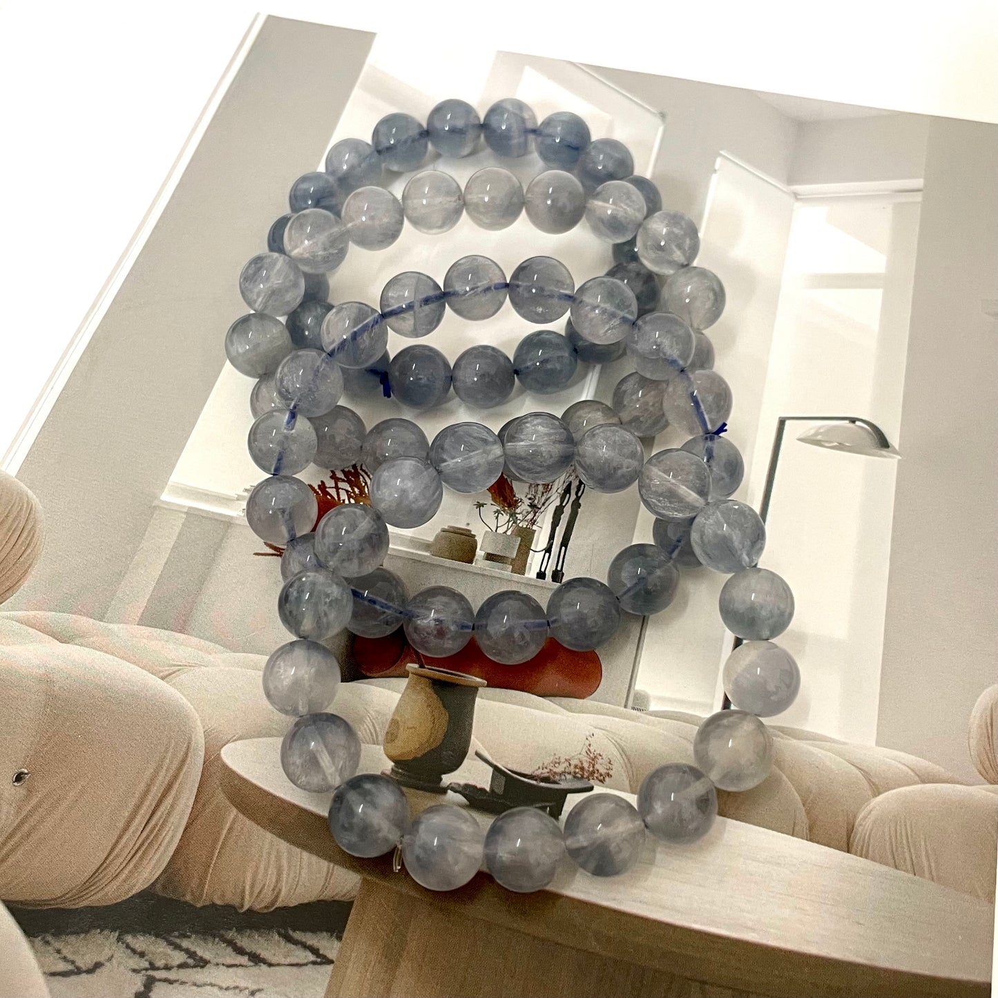 2 Counts Green/Blue/Colourful Fluorite Bracelets 9~11mm Natural Crystals Healing Crystals Bracelet for Women and Men Teens Crystal Jewelry Shop Pretty Crystals From IG Crystal