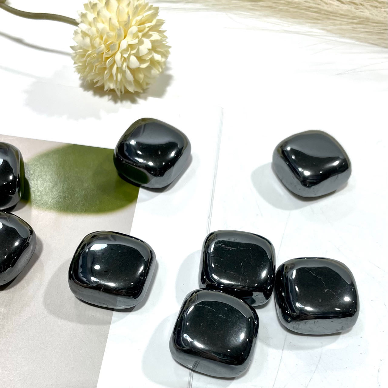 16 Counts Hematite Quadrate Stone Essentials Hematite Tumbled Stone Healing Stone Home Decoration From IG Crystal