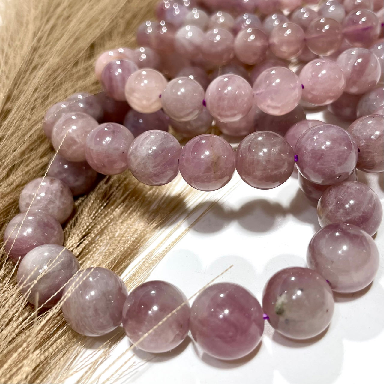 3 Counts Lavender Purple Pink Crystal Bracelet 8~13mm Energy Healing Crystals Jewelry for Women DIY Bracelet From IG Crystal