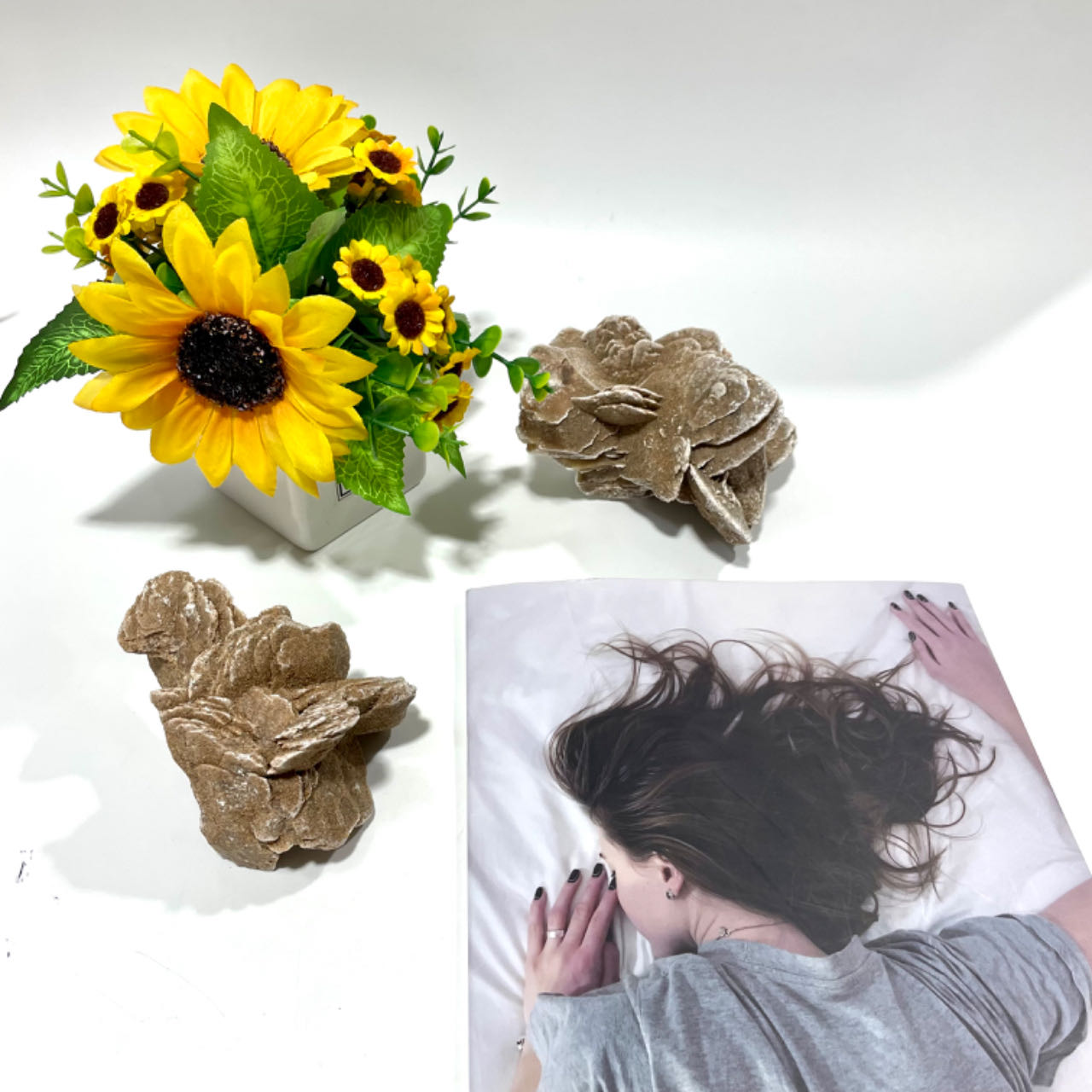 1 Count Desert Rose Cluster Natural Stone Gem Mining Chakra Balancing Reiki Healing Crystal Mystery Crystal Display Crystal Shopping Online Home Office Decor From IG Crystal