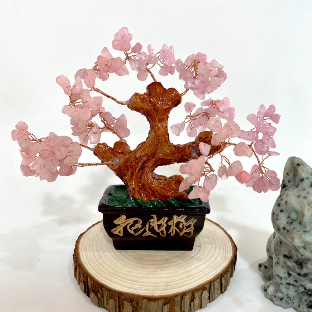 Money Tree Yellow Crytal Amethyst Rose Quartz Green Flourite Healing Crystals and Stones Tree for Home and Office Desk Decoration From IG Crystal