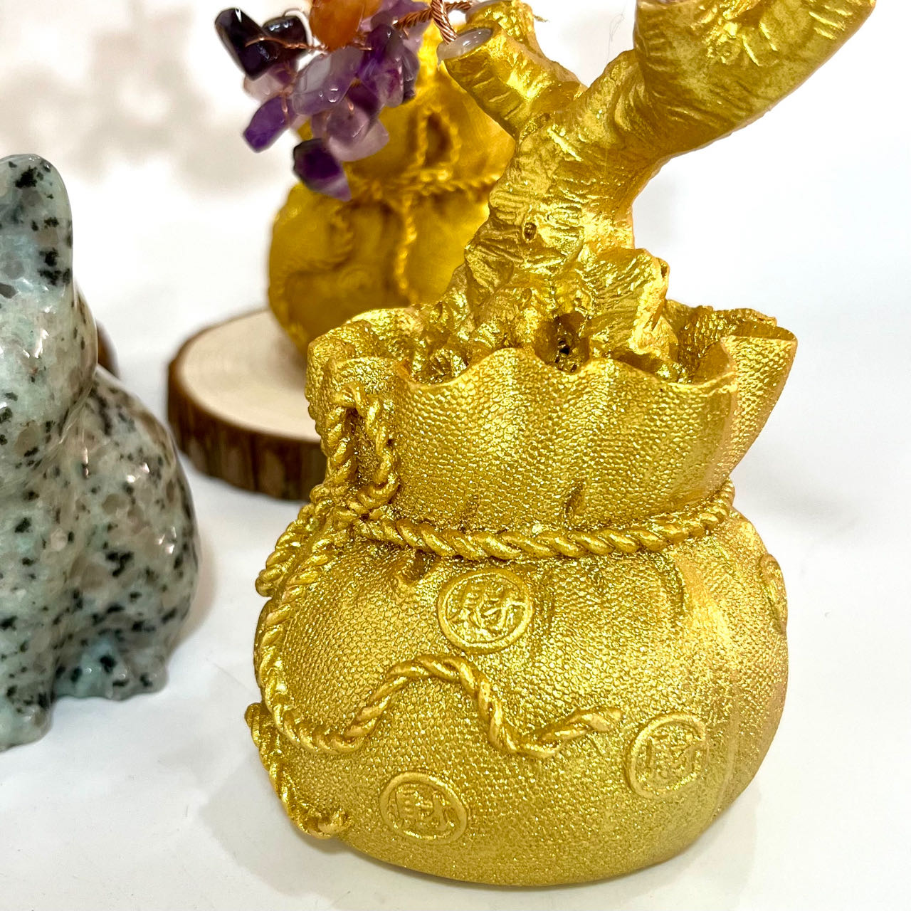 Money Tree Yellow Crytal Amethyst Rose Quartz Green Flourite Healing Crystals and Stones Tree for Home and Office Desk Decoration From IG Crystal