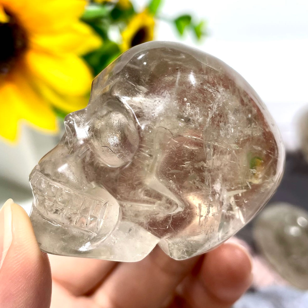 2~4 Counts Tea-coloured Citrine Small Skull Crystal Healing Crystal Home Decoration From IG Crystal