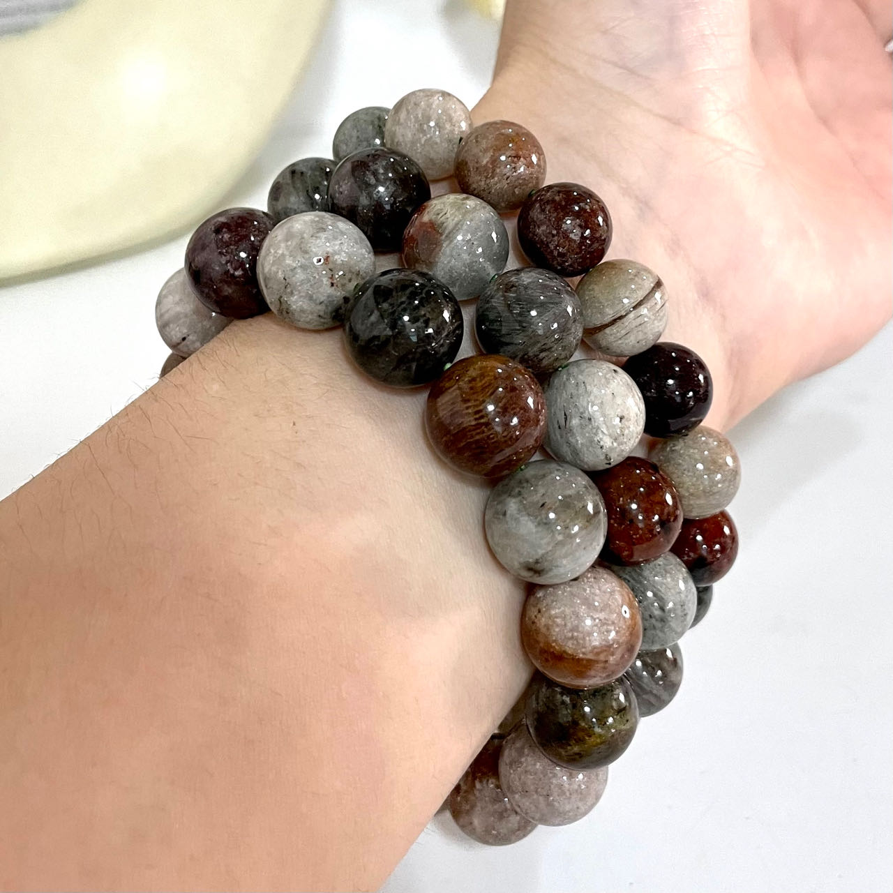 Smoky Phantom Quartz Bracelet 11~13mm Energy Healing Crystals Jewelry for Women DIY Bracelet From IG Crystal