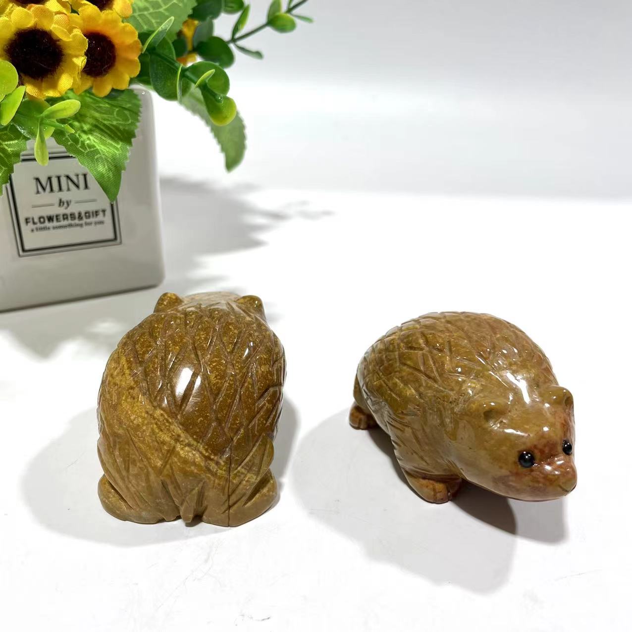 1 Count Ocean Jasper Hedgehog Crystal Carving Natural Stone Gem Mining Chakra Balancing Reiki Healing Crystal Mystery Crystal Display Crystal Shopping Online Home Office Decor From IG Crystal