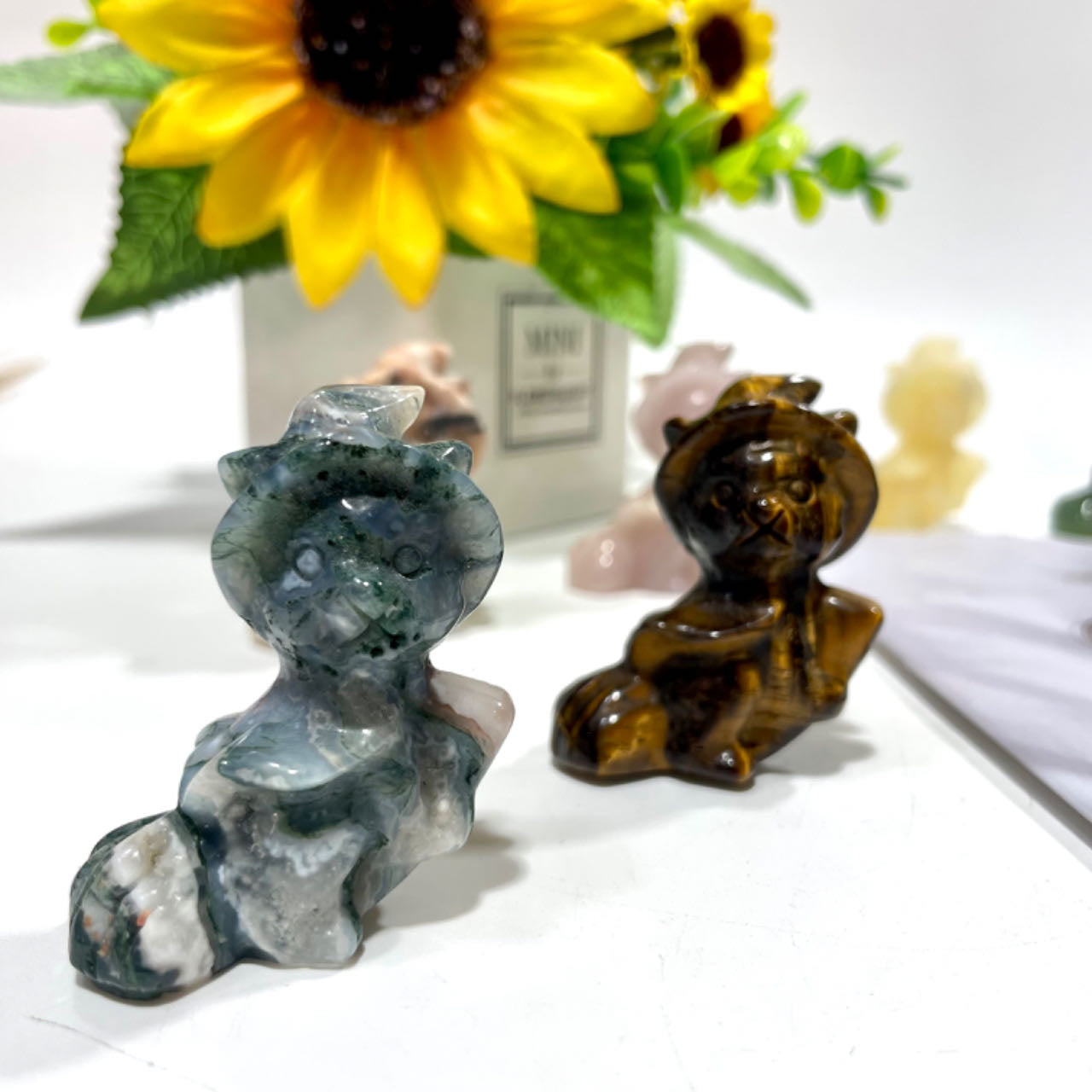 3 Counts Various Materials Witch Cat Crystal Carving Healing Crystal Gem Reiki Healing Home Decor Crystal Jewelry Shop Pretty Crystals From IG Crystal