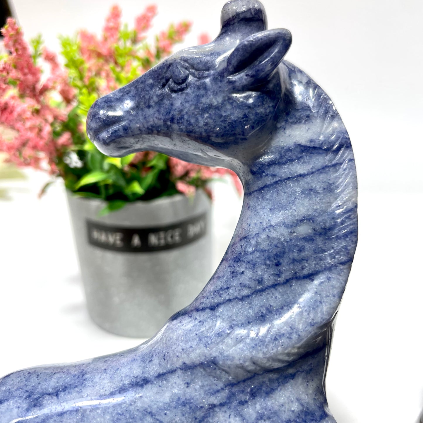 1 Count Giraffe Crystal Carving Green/Blue Aventurine Red Picture Jasper Healing Stones Natural Stone Chakra Balancing Reiki Home Office Decor From IG Crystal