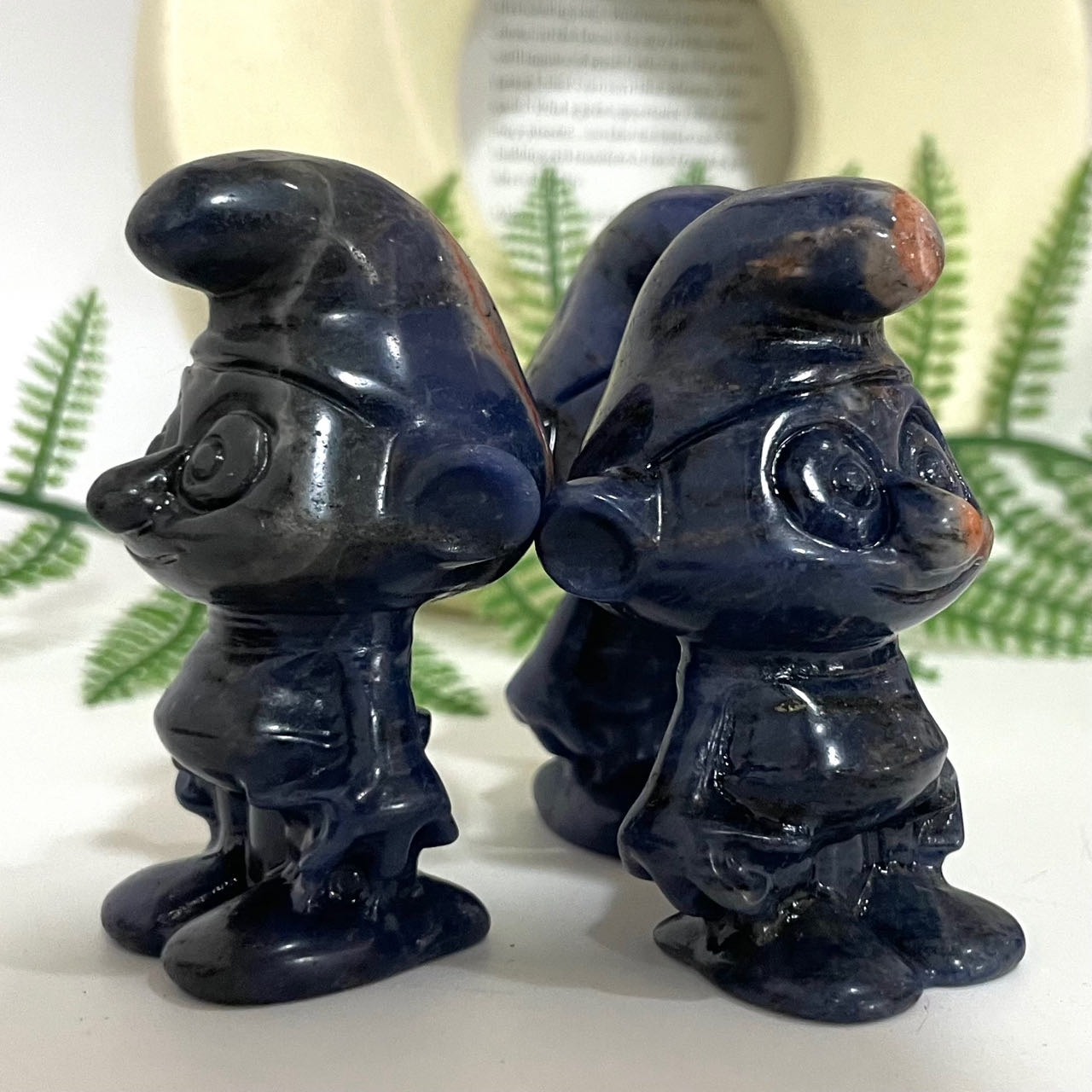 2PCS Smurf Crystal Sodalite Healing Stone Home Decoration From IG Crystal