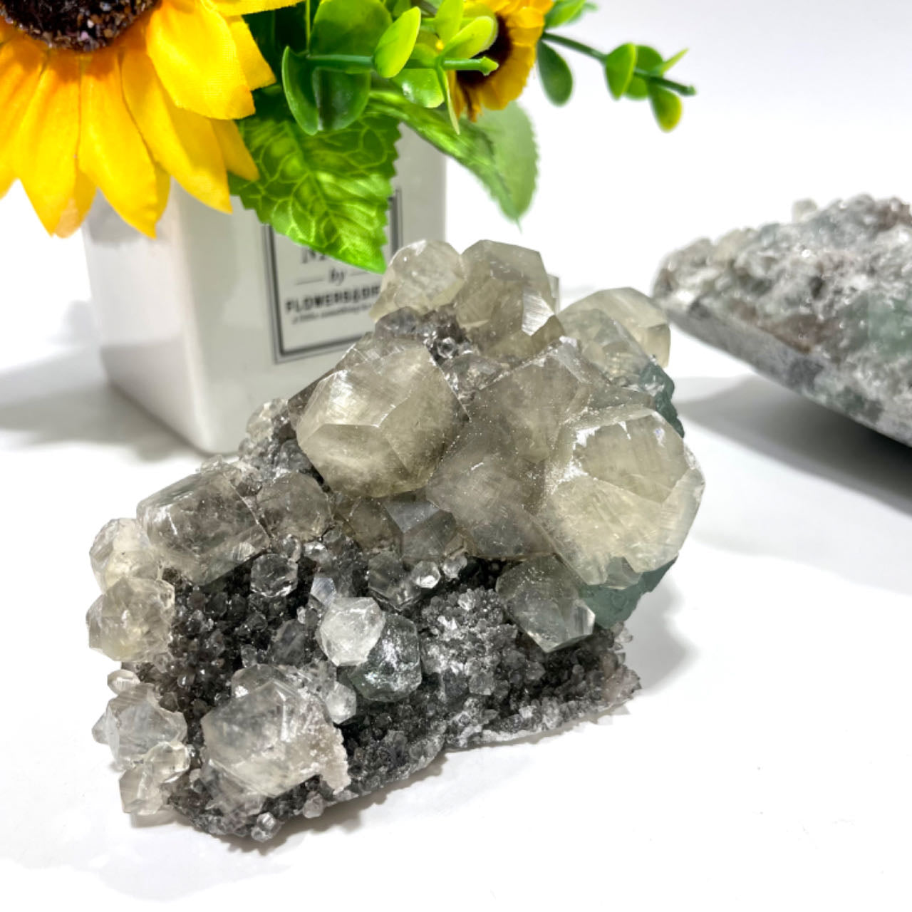 Fluorite Cluster Natural Stone Gem Mining Chakra Balancing Reiki Healing Crystal Mystery Crystal Display Crystal Shopping Online Home Office Decor From IG Crystal