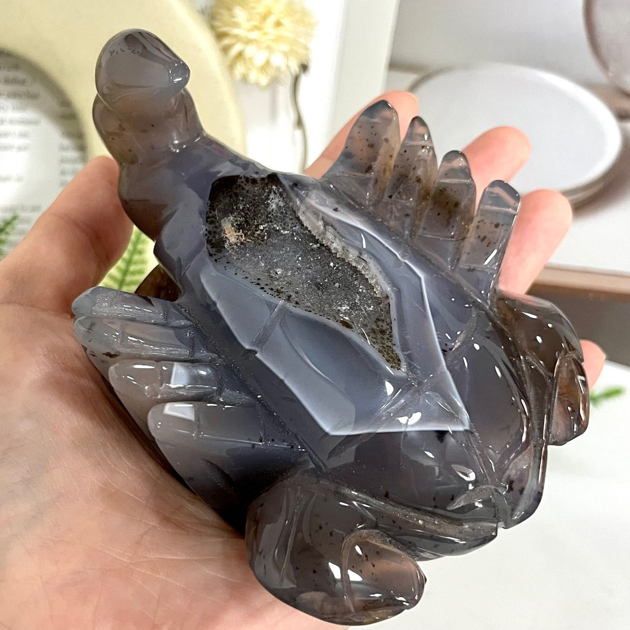 Druzy Crab Natural Raw Geode 1 Count Healing Stone Home Decoration From IG Crystal