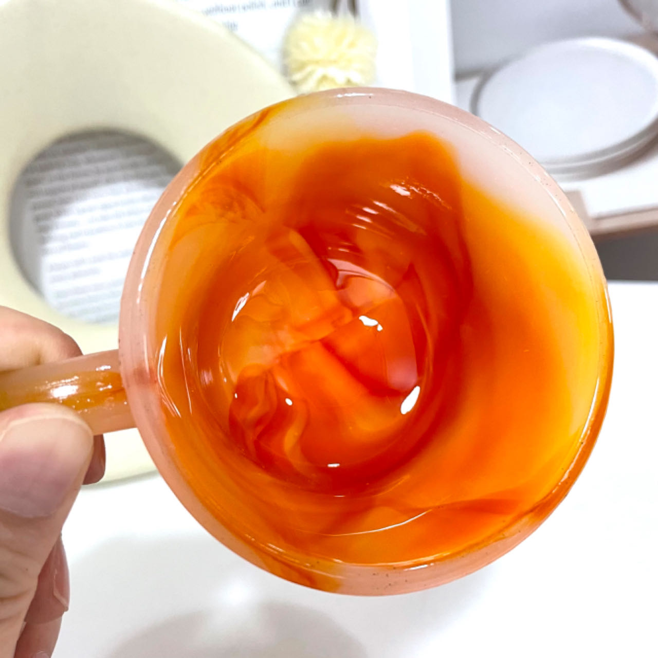 Red Fire Quartz Cups 4 Counts Set Drinking Cup Kitchen Supplies Healing Stone Home Decoration From IG Crystal