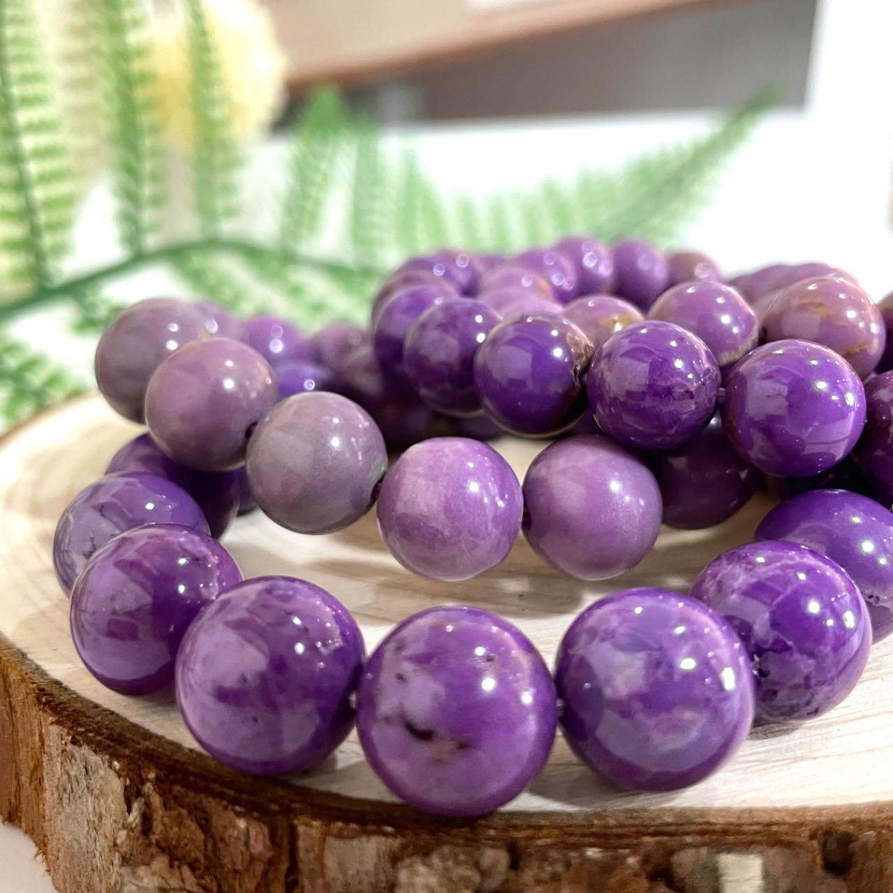 Purple Mica Bracelet 9~12mm Energy Healing Crystals Jewelry for Women DIY Bracelet From IG Crystal