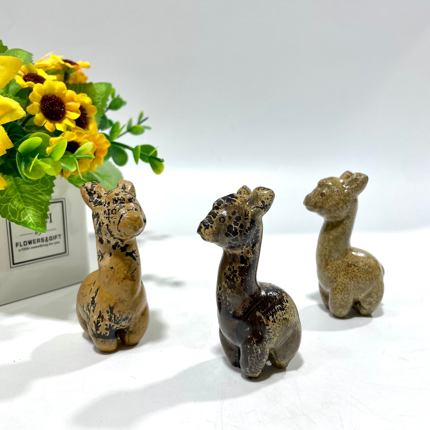 2 Counts Small Picture Jasper Alpaca Crystal Carving Healing Stones Natural Stone Chakra Balancing Reiki Home Office Decor From IG Crystal