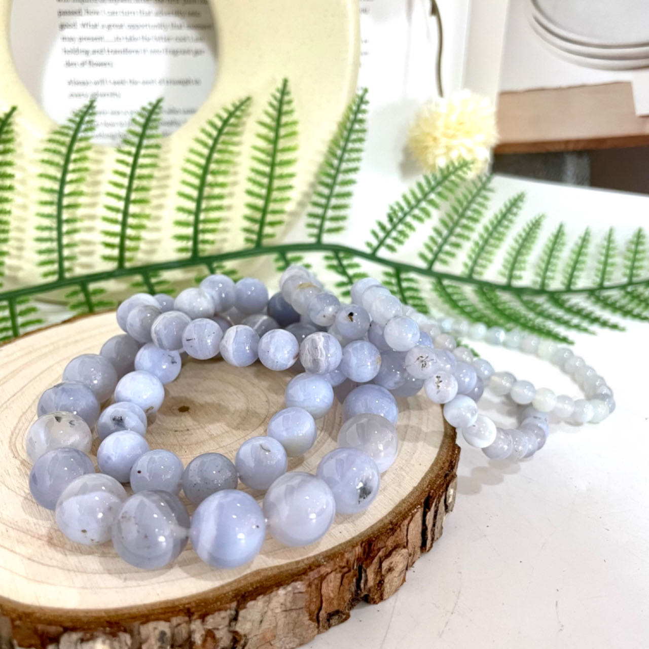 Blue Lace Agate Bracelet 6~12mm Energy Healing Crystals Jewelry for Women DIY Bracelet From IG Crystal
