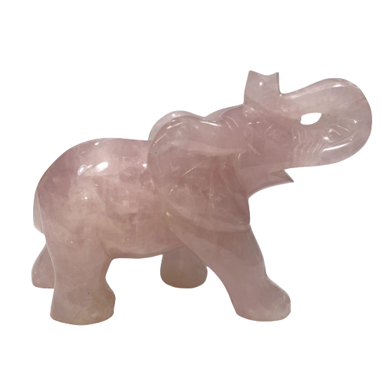 1 Count High Quality Rose Quartz Elephant Crystal Carving Healing Crystal Gem Reiki Healing Home Decor Crystal Jewelry Shop Pretty Crystals From IG Crystal