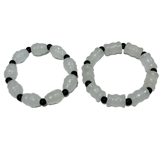 4 Counts Afghanistan White Jade Bracelets Natural Crystals Healing Stones Crystal Jewelry Shop Pretty Crystals From IG Crystal