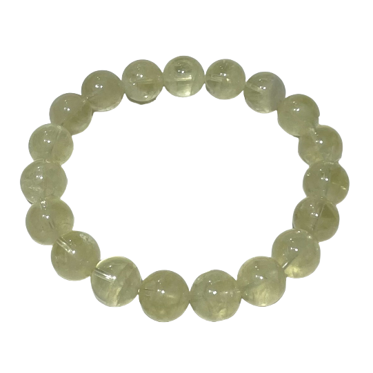 2 Counts 11mm Natural Lemon Quartz Gemstone, Beaded Stretchable Unisex Bracelet, Stretch Jewelry for Men Women, Handmade, Bohemian, Birthstone Chakra Stones, Worry Healing Bracelets From IG Crystal