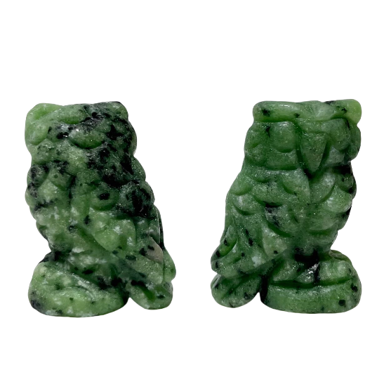 4 Counts 1.5 Inches Ruby Funchsite Owl High Quality Natural Crystal Healing Stone Home Decoration From IG Crystal