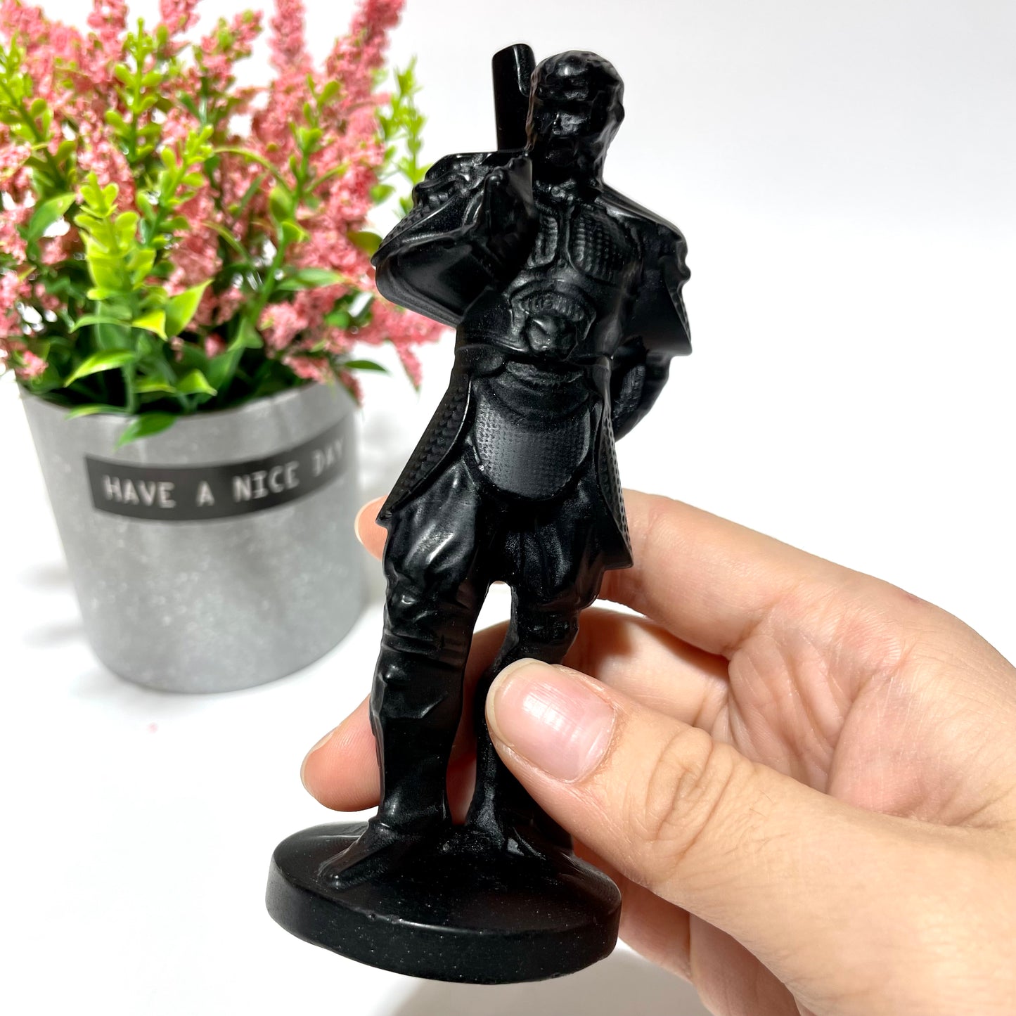 1 Count 12cm Height Black Obsidian Wukong Crystal Carving Natural Stone Gem Mining Chakra Balancing Reiki Healing Crystal Mystery Crystal Display Crystal Shopping Online Home Office Decor From IG Crystal