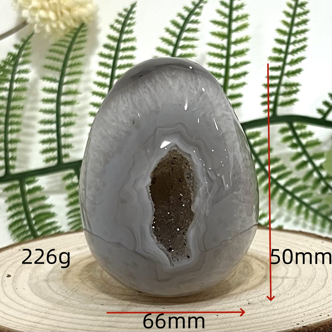 Different Maerail Druzy Egg Natural Raw Geode From IG Crystal
